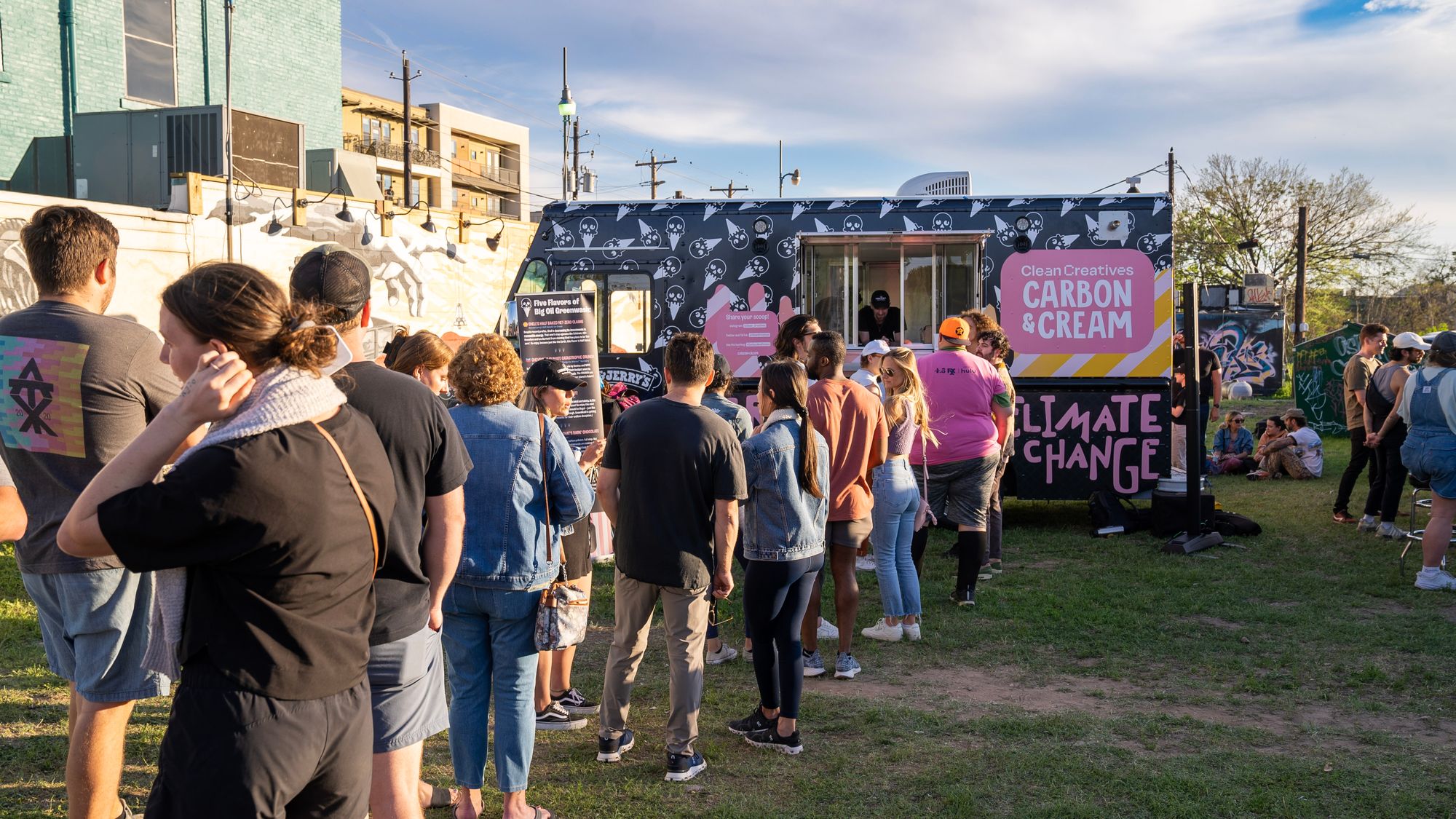 A line at our ice cream truck from SXSW