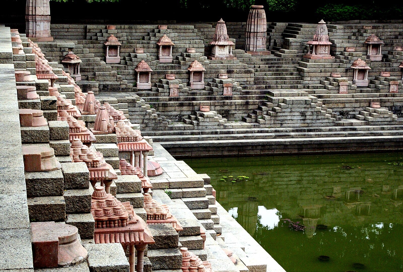 an ancient stepwell water reservoir