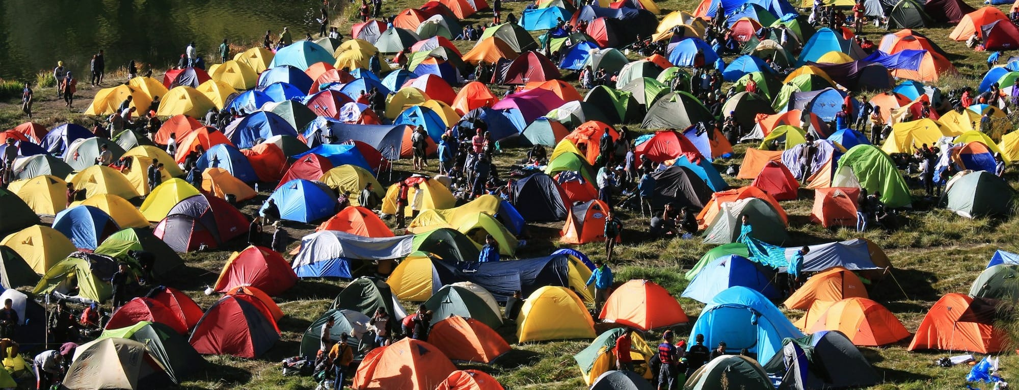 assorted-color outdoor tents