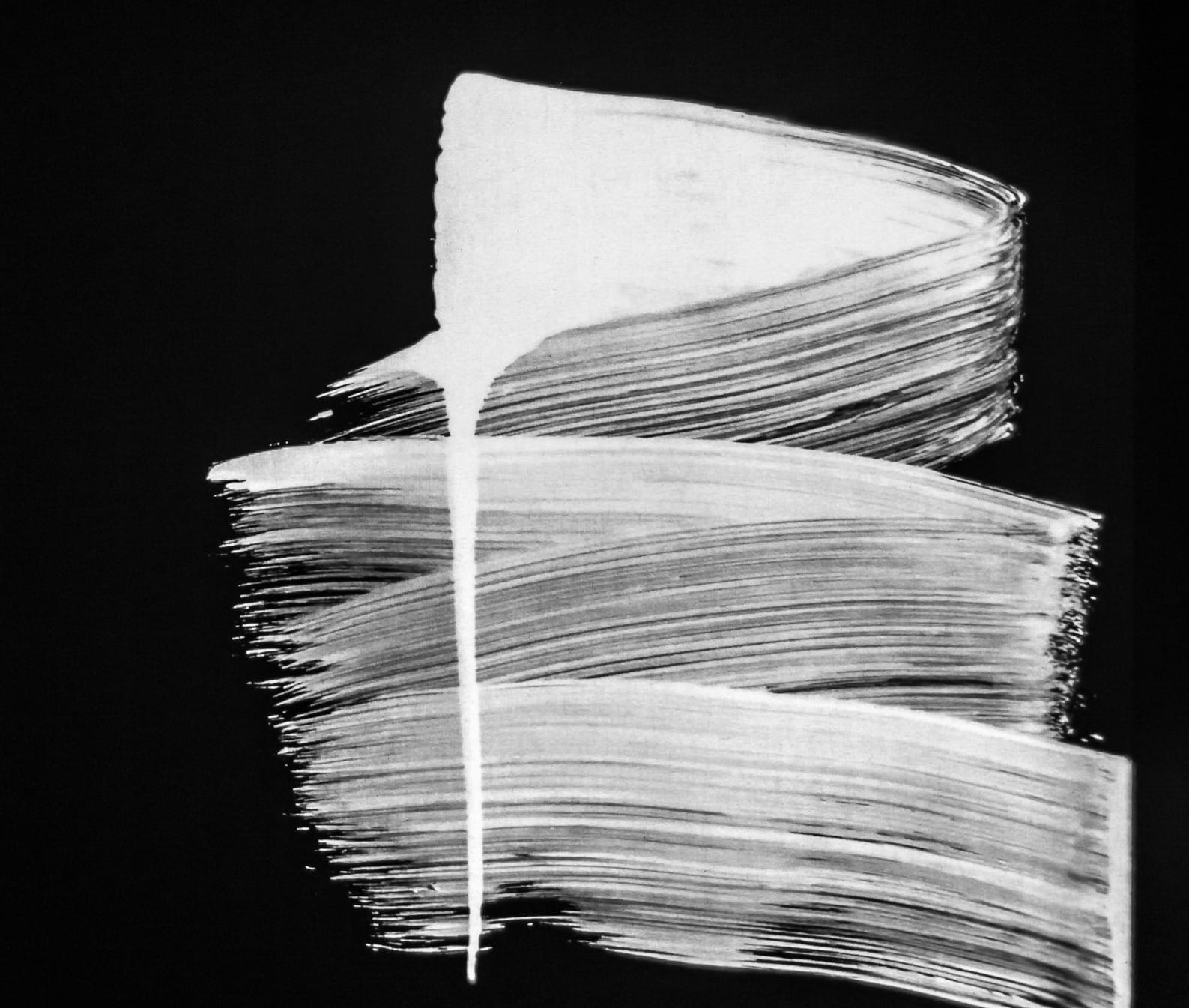 white paper with black background